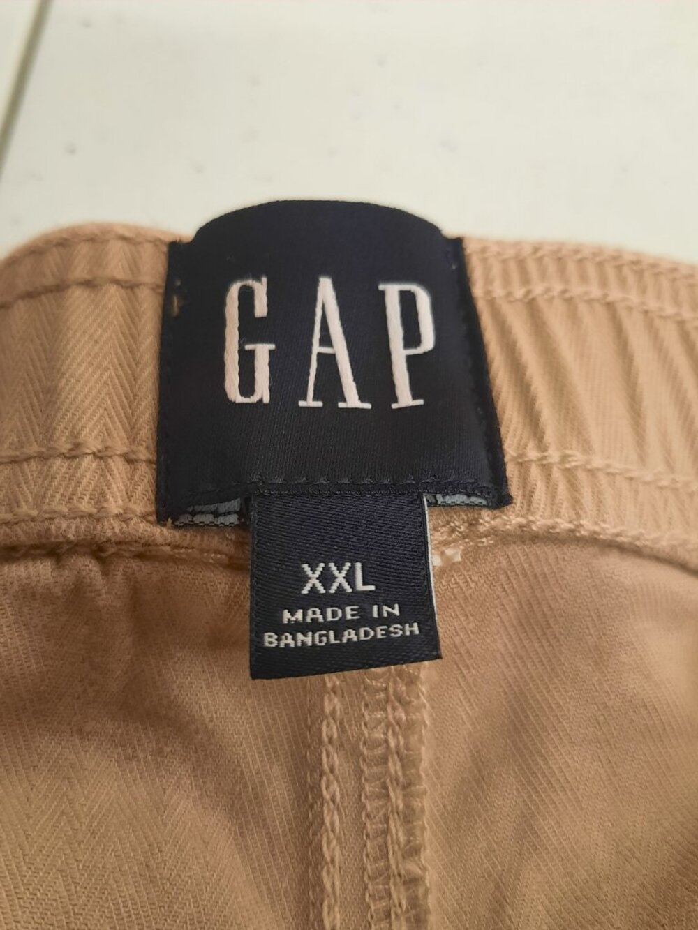 GAP Men's XXL Khaki Tan Drawstring Shorts Stretch Cotton Casual Preppy Classic - Picture 3 of 10